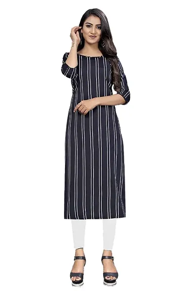 Stylish American Crepe Straight Kurti