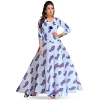 Khushi Print Rajasthani Traditional Long Cotton Dress in Jaipuri Printed (Free Size Upto 44XL)-Combo of 2 Pieces-thumb1