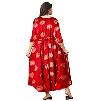 KHUSHI PRINT Women's Wear Rayon Regular Kurta Kurti Gown Anarkali Long Dresses for Girls and Ladies-thumb1