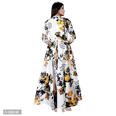 KHUSHI PRINT Women Stylish Round Neck Anarkali Long Gown Kurties Dresses (Free Size Upto XXL)-thumb2