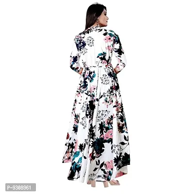 Khushi Print Floral Maxi Dress for Women/Girls Black,Pink-thumb2