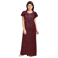 KHUSHI PRINT Women's 100% Cotton Printed Maxi Maternity Nightwear Nightdress Free Size, (Combo Pack of 2)-thumb3