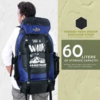 Water Resistance Trekking Hiking Travel Bag With Shoe Rucksack 60 L Multicolor-thumb3