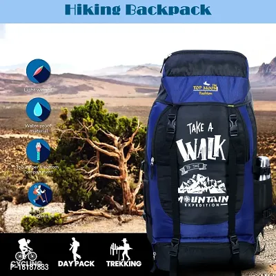 Water Resistance Trekking Hiking Travel Bag With Shoe Rucksack 60 L Multicolor-thumb2