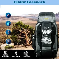 Water Resistance Trekking Hiking Travel Bag With Shoe CompartmenT Rucksack - 60 L  (Multicolor)-thumb2