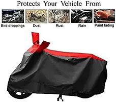 Protective Taffeta Waterproof Two Wheeler Bike Cover For TVS Victor Edge-thumb2