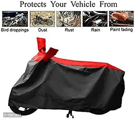 Protective Taffeta Waterproof Two Wheeler Bike Cover For TVS Victor Edge-thumb3