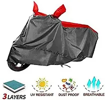 Protective Taffeta Waterproof Two Wheeler Bike Cover For TVS Victor Edge-thumb1