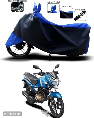 Protective Taffeta Waterproof Two Wheeler Bike Cover For TVS Victor-thumb0