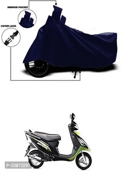 Protective Polyester Waterproof Two Wheeler Bike Cover For TVS Scooty Streak-thumb0