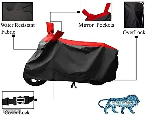 Protective Taffeta Waterproof Two Wheeler Bike Cover For TVS Victor Edge