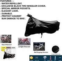 Protective Taffeta Waterproof Two Wheeler Bike Cover For Hero HF Deluxe-thumb2