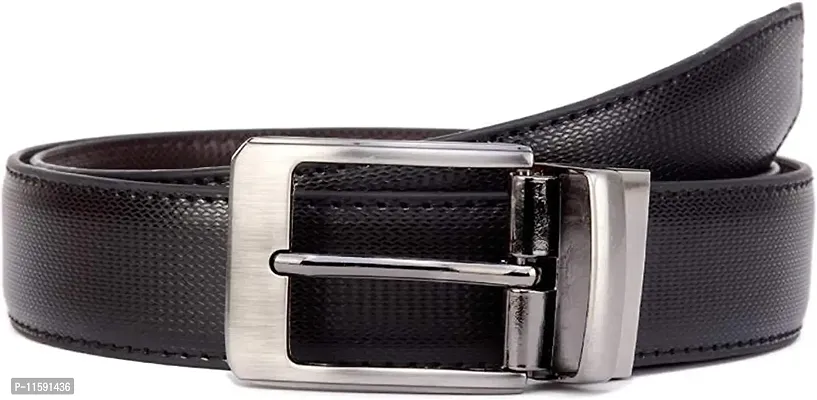 Bizzare Men Casual  Formal ARTIFICIAL PU Leather Reversible Belt Black/Brown (Size 28-44 Cut to fit men's Belt)-thumb4