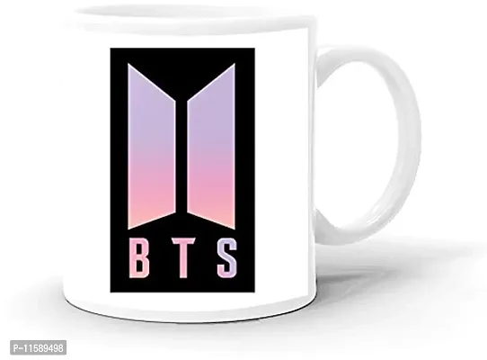 FRIENDSKART BTS Logo HD Printed Creamic Coffee Mug 350 Ml (BTS-09)-thumb0