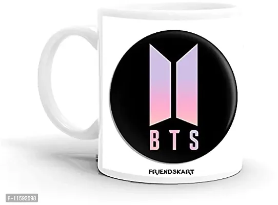 DON'T JUDGE ME FRIENDSKART BTS Logo HD Printed Creamic Coffee Mug 350 Ml (BTS-04)-thumb2