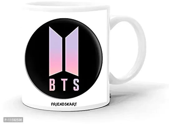 DON'T JUDGE ME FRIENDSKART BTS Logo HD Printed Creamic Coffee Mug 350 Ml (BTS-04)