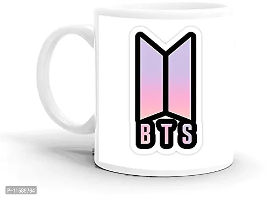 FRIENDSKART BTS Logo HD Printed Creamic Coffee Mug 350 Ml (BTS-02)-thumb2