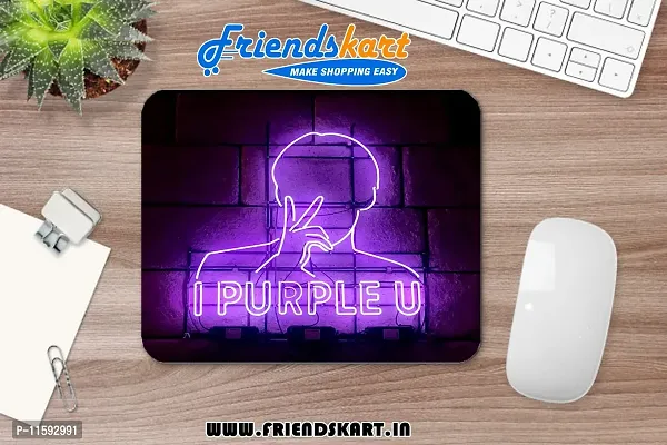 DON'T JUDGE ME FRIENDSKART BTS Gaming Mouse Pad for Laptop / Computer and Water Resistance Coating Natural Rubber Non Slippery Rubber Base (BTS-05)-thumb3