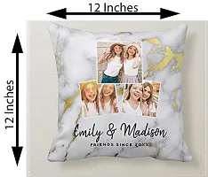 FRIENDSKART.in Free! Free! Personalized/Customized Cushion Cover with Filler, 12X12 ONE Side, Surprised Gift for Love One Printed, Best Gift Item Any Occasion, Best Friends (CUSHION-120)-thumb2