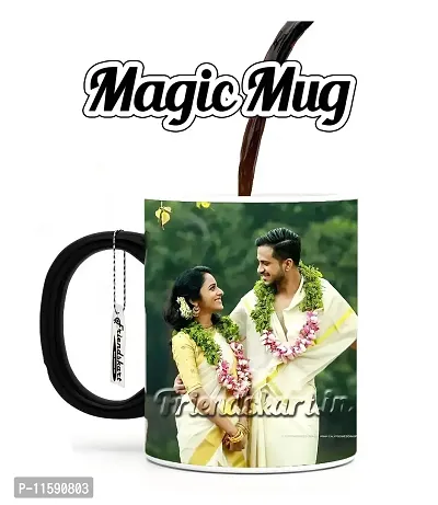 DON'T JUDGE ME Personalized/ Customized Mug Ceramic, Surprised Gift for Husband, Wife & Friends, 1 Magic Mug, 1 Cushion, 1 Keychain-thumb4