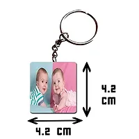 DON'T JUDGE ME Personalised Photo Keychain Customised with Photo Key Chain (Multicolour 4.2 x 4.2 cm)-thumb3