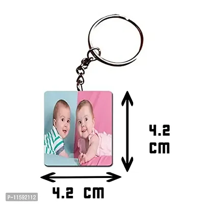 DON'T JUDGE ME Personalised Photo Keychain Customised with Photo Key Chain (Multicolour 4.2 x 4.2 cm)-thumb4