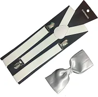 BIZZARE Clip on w/ Braces - Y-Back 1 Inch Metal Fully Elastic and Adjustable Suspenders for Men and Womens00133-thumb1