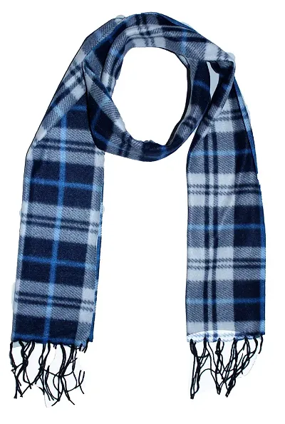 BIZZARE Men's and Women's Woollen Mufflers Cum Scarves/Stoles (2, Blue)