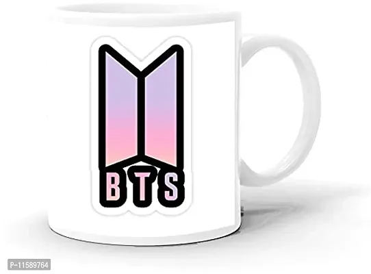 FRIENDSKART BTS Logo HD Printed Creamic Coffee Mug 350 Ml (BTS-02)-thumb0