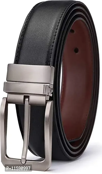 Bizzare Men Casual  Formal ARTIFICIAL PU Leather Reversible Belt Black/Brown (Size 28-44 Cut to fit men's Belt)-thumb0