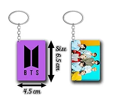 DON'T JUDGE ME BTS Army Logo Rectangle Shape Key-Chain (Pack Of 2)(BTS-07)-thumb1
