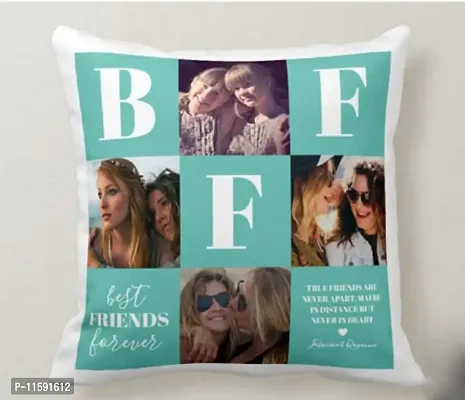 FRIENDSKART.in Free! Free! Personalized/Customized Cushion Cover with Filler, 12X12 ONE Side, Surprised Gift for Love One Printed, Best Gift Item Any Occasion, Best Friends (CUSHION-115)