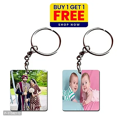 DON'T JUDGE ME Personalised Photo Keychain Customised with Photo Key Chain (Multicolour 4.2 x 4.2 cm)-thumb2