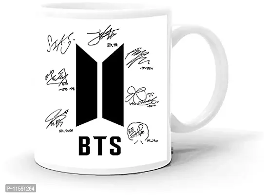 DON'T JUDGE ME FRIENDSKART BTS Logo HD Printed Creamic Coffee Mug 350 Ml (BTS-05)