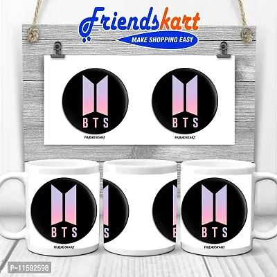 DON'T JUDGE ME FRIENDSKART BTS Logo HD Printed Creamic Coffee Mug 350 Ml (BTS-04)-thumb3