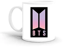 FRIENDSKART BTS Logo HD Printed Creamic Coffee Mug 350 Ml (BTS-09)-thumb1