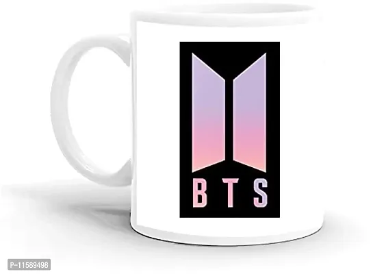 FRIENDSKART BTS Logo HD Printed Creamic Coffee Mug 350 Ml (BTS-09)-thumb2