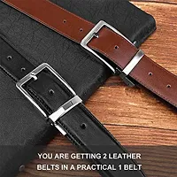 BIZZARE Belts for Men Reversible Leather 1.25 Waist Strap Fashion Dress Buckle - 1 Year Warranty-thumb4