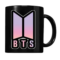 DON'T JUDGE ME FRIENDSKART BTS Logo HD Printed Ceramic Coffee Mug 350 Ml Free Key-Chain Black Mug-thumb1