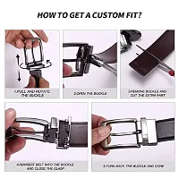 Bizzare Men Casual  Formal ARTIFICIAL PU Leather Reversible Belt Black/Brown (Size 28-44 Cut to fit men's Belt)-thumb4