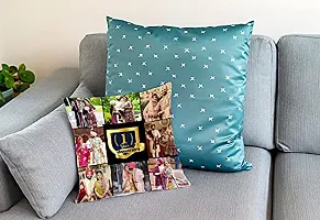 FRIENDSKART.IN Free! Free! Personalized/Customized Cushion Cover With Filler, Surprised Gift for Mom, Dad, Wife, Husband, Friends, Best Gift Item Any Occasion, Best Friends (Size- 12x12 inches ) happy anniversary-thumb4