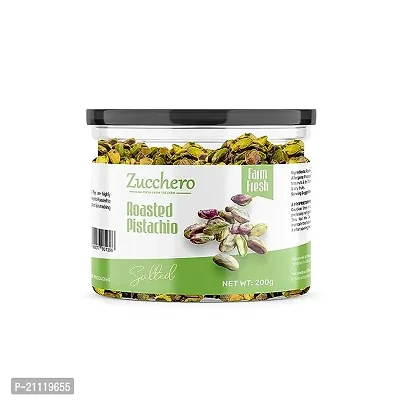 Zucchero Roasted Pistachio (With Shell), Lightly Salted 200G-Oil-Free Roasting