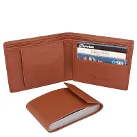 Men Casual, Formal Tan Artificial Leather Wallet - Regular Size  (12 Card Slots)-thumb2