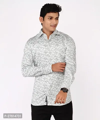 Reliable Multicoloured Cotton Blend Printed Long Sleeves Casual Shirt For Men-thumb0