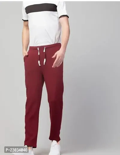 Classic Cotton Blend Solid Track Pants for Men-thumb3