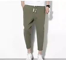 Classic Cotton Blend Solid Track Pants for Men-thumb1