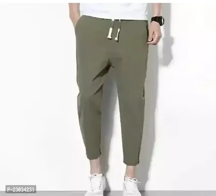 Classic Cotton Blend Solid Track Pants for Men-thumb2