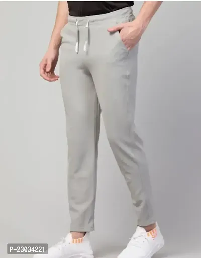 Classic Cotton Blend Solid Track Pants for Men-thumb4