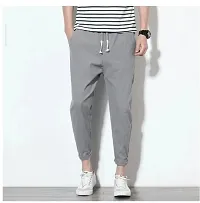 Classic Cotton Blend Solid Track Pants for Men-thumb1