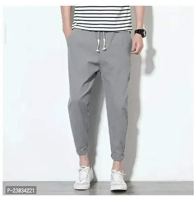 Classic Cotton Blend Solid Track Pants for Men-thumb2